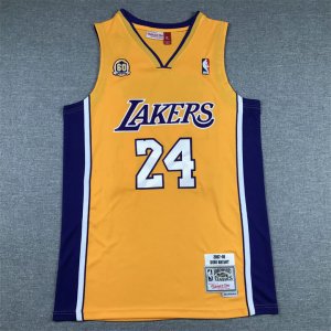 NBA 24 Kobe Bryant Lakers 60th Maillot jaune